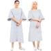 Prime Hospital Gown for Men and Women - Superior Cotton Blend - Soft and Wrinkle-Free Cloth - Back Front Tie - Fits Upto 2XL Size - Multipurpose Patient Gown for Men and Women - Reusable and Washable 1