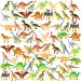 Prextex Box of Mini Dinosaur Toys (72 count) Best For Dinosaur Party Favors cake Toppers Easter Eggs Filler