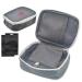 Easy Carry Mini Small Empty Medicine Container with Multi-Pocket for Travel 13x10x4cm - Gray