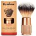 Synthetic Shaving Brush Rose Gold | Vegan Shaving Brush | Razor Bumps Treatment for Women | Shaving Brush in Metal for Ingrown Hair and Razor Burn Treatment| Pre Shave Exfoliator for Women | Bambaw