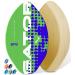 BPS New Zealand 'Gator' Skimboards with Colored EVA Grip Pad and High Gloss Clear Coat | Wooden Skim Board with Grip Pad for Kids and Adults | Choose from 3 Sizes and Traction Pad Color Green 40 Inch