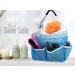 Mesh Shower Bag - 9-Pocket Blue Organizing Bathroom Toiletry Essentials - Buy Online on GoSupps.com