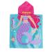 PERYOUN Child 100% Cotton Hooded Towel 24 x 48 inches (Mermaid) Pink