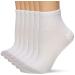 Hanes Womens Cool Comfort Toe Support Ankle Socks, 6-pair Pack Shoe Size: 5-9 White/Grey Vent