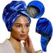 SMPL Objects satin hair towel for women satin-hair ploping towel for curly hair-satin hair towel for wet hair (ultramarine) ultramarin blue/excursion single-colored (GetaWay Solids)