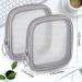 4-Piece Gray Mesh Travel Toiletry Bag Set - Portable Cosmetic Makeup Pouch with Zipper for Daily Accessories - Buy Online on GoSupps.com