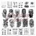 Quichic 200+ Pcs Temporary Tattoo Skull Angel Large Half Sleeve Tattoos - Men Women Arm Fake Tattoos for Sleeves - God Body Tattoos Prison - Buy Online on GoSupps.com