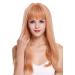 WIG ME UP - DL047-1344 Wig Women's Wig Long Straight Wavy Tips Red Blonde Light Red Orange Red Orange Red (1344)