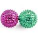 2x DBT skills hedgehog ball |Magnetic high stress acupressure ball |For stress relief or massage |for tension and for more mobility and concentration (pink/green) pink/green 32 mm