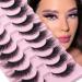 False Eyelashes Natural Look Strip Lashes L Curl Fox Eye Lashes Like Eyelash Extension Wispy Cat Eye lashes Pack Faux Mink Lashes Fluffy Volume Fake Eyelashes by zenotti
