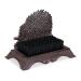 Relaxdays Cast Iron Shoe Brush Hard Bristles Antique Outdoor Boot Scraper Hedgehog Design Coir Brown/Bronze/Copper 17.5 x 24 x 14cm Brown / Bronze / Copper