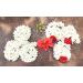 Pretty Charming Artificial Hair Gajra - Set of 6 (3 Red & 3 White) - Buy Online on GoSupps.com