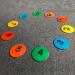 Eco Walker 4inch Mini Floor Spot Markers for Classroom - Set of 30 Numbers for Preschool and Kindergarten - Buy Online on GoSupps.com