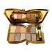 UIFCB Glitter Eyeshadow Palette 10 Colors Sparkle Shimmer Eye Shadow Highly Pigmented Long Lasting Makeup Set Gold (Type 10)
