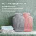 Cooyou 2L Hot Water Bottle with Fluffy Cover - Hot & Cold Compress for Pain Relief - Grey - Buy Online on GoSupps.com