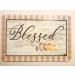 Decofoam New Set 2 PLACEMATS 17 x 11 Vinyl Reversible Made in USA ( Blessed  Grateful)  Tan Brown