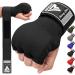 RDX gel inner gloves boxing mma muay thai training elastic boxing bandages 75cm long wrist bands martial arts sparring manual bandages inner boxing gloves punching balls punching gloves m black