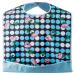 BauGaa L tzchen - Adults Latz I water -repellent with collecting shell and push button clasp i washable clothing protection for seniors and adults I large reusable blue -white roses