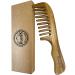 Sandalwood Wide Tooth Comb by RustiK Wooden Anti Static Detangling Hair Comb Woodcrafted for Men and Women.