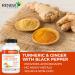 Renew Actives Ginger Turmeric Curcumin Capsules - Potent Antioxidant with Bioperine & Black Pepper Blend for Digestive & Liver Health - Easy-to-Swallow Capsules - 60 Vegan Capsules (2pk) 60 Count (Pack of 2) - Buy Online on GoSupps.com