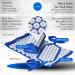 Buy AcuBliss Acupressure Mat & Pillow Set - Effective Pain Relief for Neck & Back - Relaxation & Energy Boost - Includes Belt & Bag - Blue - Buy Online on GoSupps.com
