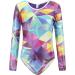 Kql Starry Girls Gymnastics Leotard 7-8 Years | Sparkly Dancewear for Kids 5-14Years | Rainbow Geometric Training Costume - Buy Online on GoSupps.com