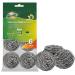 SCRUBIT 6 Pack Stainless Steel Scourers  Steel Wool Scrubber Pad Used for Dishes, Pots, Pans, and Ovens. Easy scouring for Tough Kitchen Cleaning.