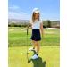 Girls High Waisted Tennis Skirt Navy Blue 4-5T | Elastic Performance Skort with Shorts | Kids Athletic Wear - Buy Online on GoSupps.com