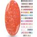 Glitter Coral Nail Gel Polish - (Diamond Coral) Satsuma Orange Coral Bright Summer Spring UV LED Polish by NYK1 Nailac for Nailac Professional Nail Manicure Lamps