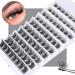 Lash Clusters DIY Eyelash Extensions Fluffy D Curl 8-16mm Eyelash Cluster Individual Lashes Wispy Lash Extensions Clusters 80Pcs Individuals Cluster Lash DIY at Home by JIMIRE Fluffy Clusters