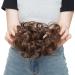 Brown Messy Curly Synthetic Hair Bun Extension - Updo Donut Scrunchie for Women | 25g - Buy Online on GoSupps.com