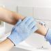 Bamboo Exfoliating Gloves for Gentle Bath and Body Scrubbing - Cornflower Blue - Buy Online on GoSupps.com