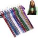 Cybelleza 20 inch colored hair extension lametta hair colorful strands glitter-extrensions festival accessories for girls synthetic hair parts for women 10 colors (96cm)