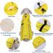 Medium Yellow Waterproof Dog Raincoat with Reflective Strip - Adjustable & Breathable - Buy Online on GoSupps.com