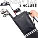 CHAMPKEY Professional Golf Sunday Bag - Lightweight Carry Bag for 3-9 Clubs - 6 Pockets & Adjustable Strap - Ideal for Golf Course & Travel - Black - Buy Online on GoSupps.com