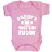 Hippowarehouse Daddy's wrestling buddy baby vest bodysuit (short sleeve) boys girls