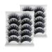KFZR 10 Pairs 3D False Eyelashes Fake Eye Lashes Natural Look Makeup Extension Black Thick
