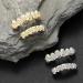 18K Gold-Plated Diamond-Shaped six-Tooth Braces with Silver Upper Teeth - Buy Online on GoSupps.com