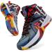 ASHION Mens Basketball Shoes Lightweight Breathable High Top Sneakers Mens Running Non-Slip Sport Athletic Trainers 10.5 V-multicoloured