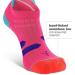 Enduro Arch Support Running Socks for Women - Medium Bright Lilac/Neon Aqua (1 Pair) - Buy Online on GoSupps.com