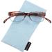 Stylish Jordan Neck Hanging Reading Glasses - Unisex Prescription Quality Anti-Reflective Comfortable Square Design in Light Blue & Tortoise - Buy Online on GoSupps.com
