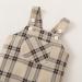 Puseky Baby Boy Long Sleeve Romper with Plaid Suspender Overall Pants | 12-18 Months | Black - Buy Online on GoSupps.com