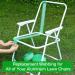 2 Rolls 2 1/4 Inch x 100 Feet Lawn Chair Webbing Replacement Webbing Patio Chairs Webbing White Green Webbing for Lawn Chairs Folding Polypropylene Webbing for Outdoor Furniture Seat Repair - Buy Online on GoSupps.com