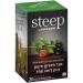 steep by Bigelow Organic Pure Green Tea Bags 20 Count Box (Pack of 6) Caffeinated Green Tea 120 Tea Bags Total