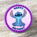 Stitch Themed PRECUT Cake Topper 8 Inch Round Edible Icing Sheet Birthday Cake Decoration