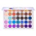 Alice+Jane 35 Color High Pigment Eyeshadow Palette with Glitter and Cream Lavender Brown