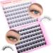 TOOCHUNAG Natural Lash Clusters Wispy Eyelash Extension 9-12mm Individual Lashes CC Curl Eyelash Clusters Thin Band Cluster Eyelash Extensions 3D Lashes Clusters for Glasses Wears Beginners