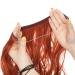 Shop 50cm Orange-Red Silk-Co Wavy Hair Extensions with Rubber Band - Invisible Cord Synthetic Hair for a Natural Look - Perfect for Women - Buy Online on GoSupps.com