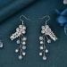 ULAPAN Wedding Headbands Flowers Girls Bridal Headpieces - Silver Crystal Hair Accessories Set with Earrings for Women - Buy Online on GoSupps.com
