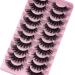 Josiezoey Fluffy Wispy Mink False Eyelashes - Natural Look, Light Volume | 10 Pairs Pack - D2-11-20mm-CAT - Buy Online on GoSupps.com